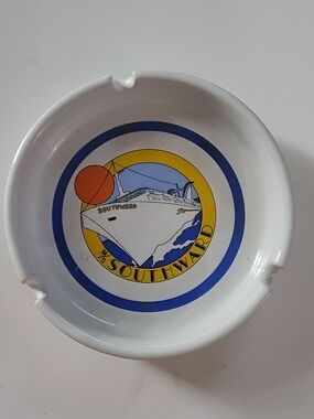 M/S Southward Norwegian Cruise Line Ash Tray 5 in diameter porcelain Vintage 70s